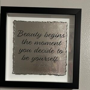 Framed Inspirational Quote Wall Art